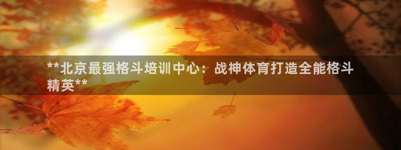 富联平台是什么平台：**北京最强格斗培训中心：战神体