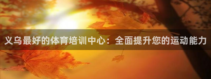 富联申购上市价格预测：义乌最好的体育培训中心：全面提